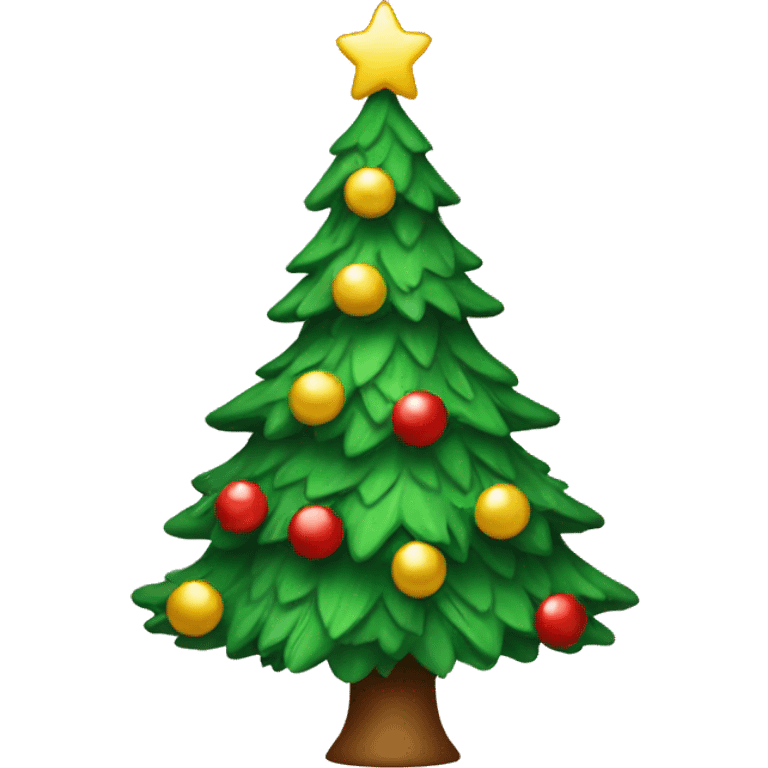 Cute Christmas tree emoji