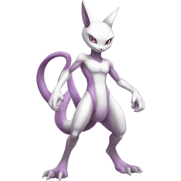 Anthro Mewtwo-Pokémon full body emoji