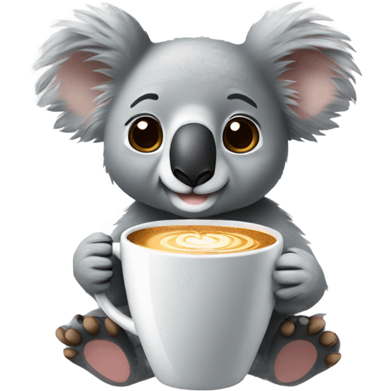 Koala tomando café  emoji