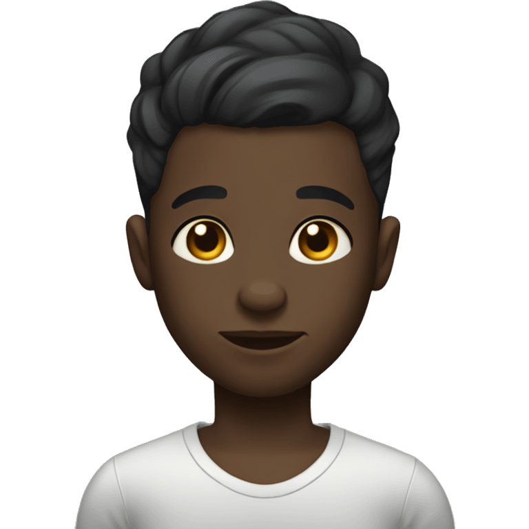 Short black boy with tattoos that’s balding emoji