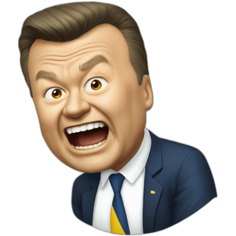 Viktor Yanukovich screams "stop" emoji