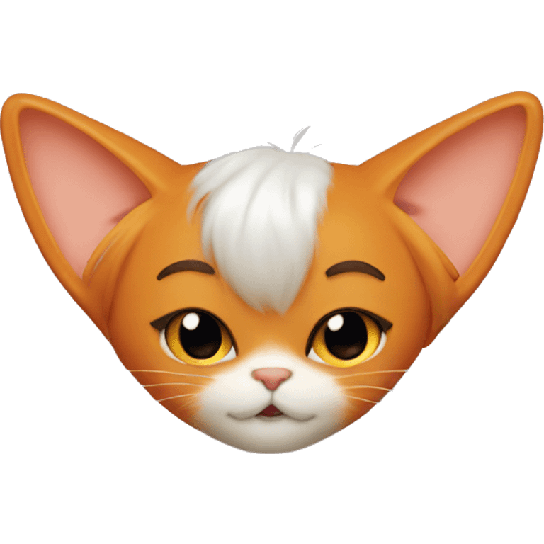 Bjork Garfield cat ears orange hair emoji