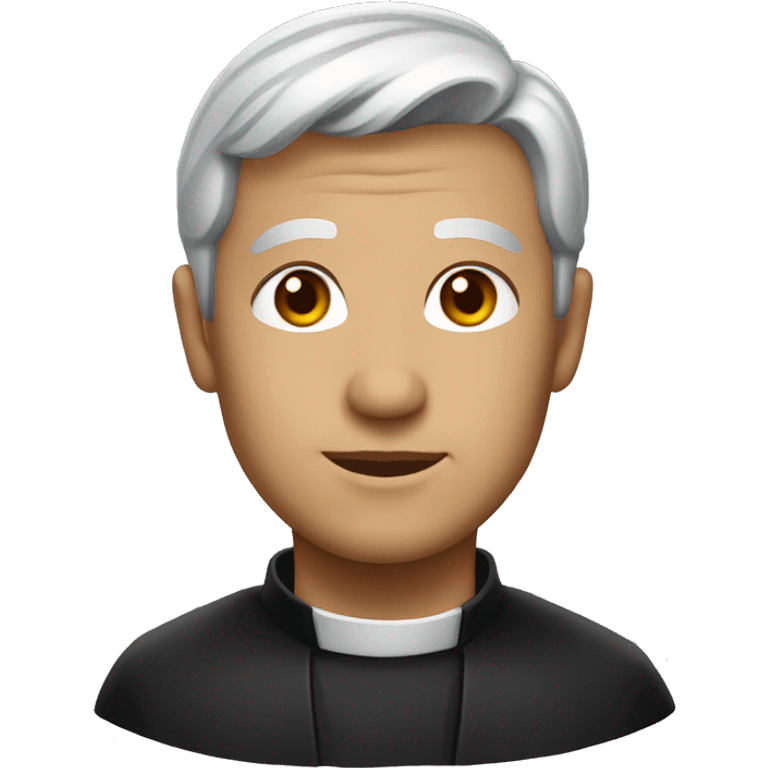 catholic priest with gray hair emoji