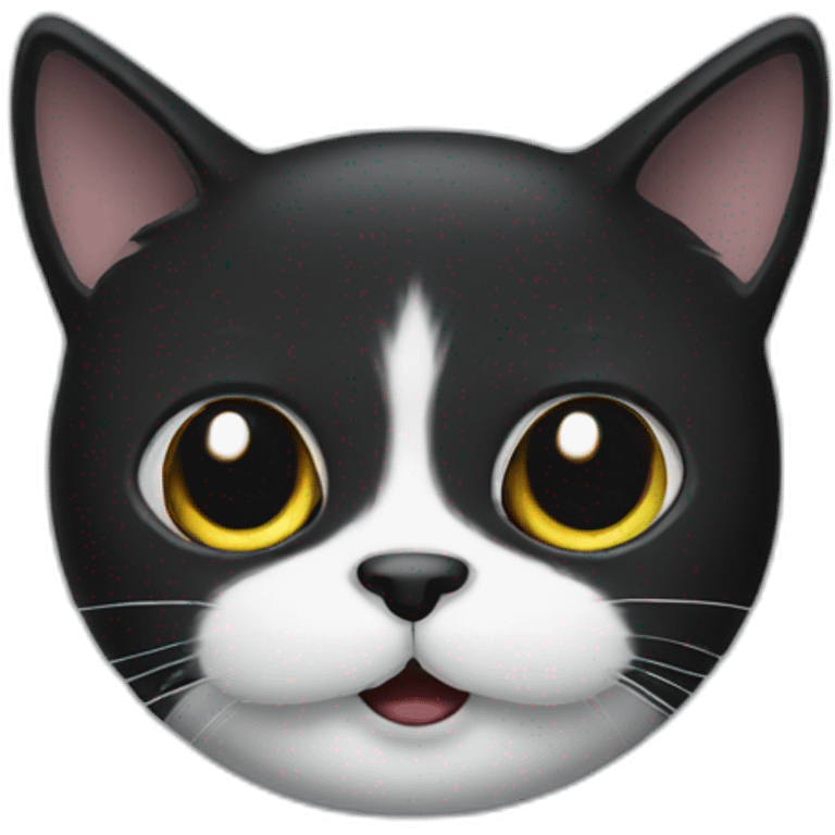 black-cat-white-mustache-face emoji