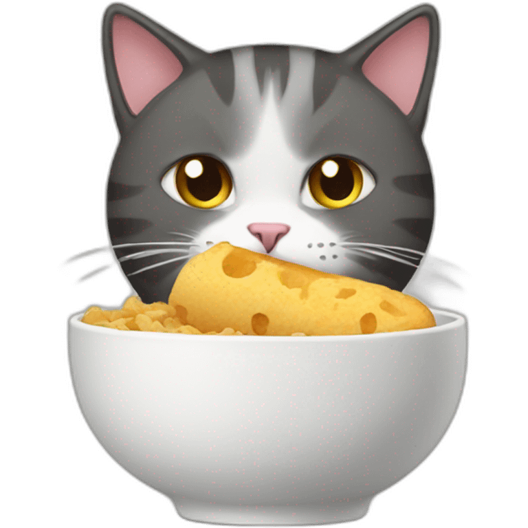 cat eating emoji