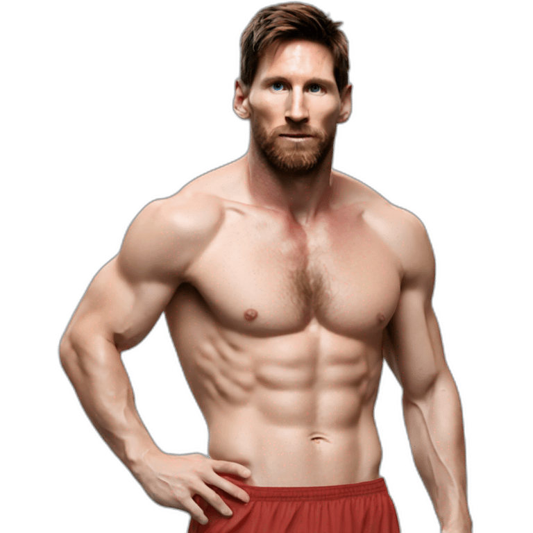 shirtless messi emoji