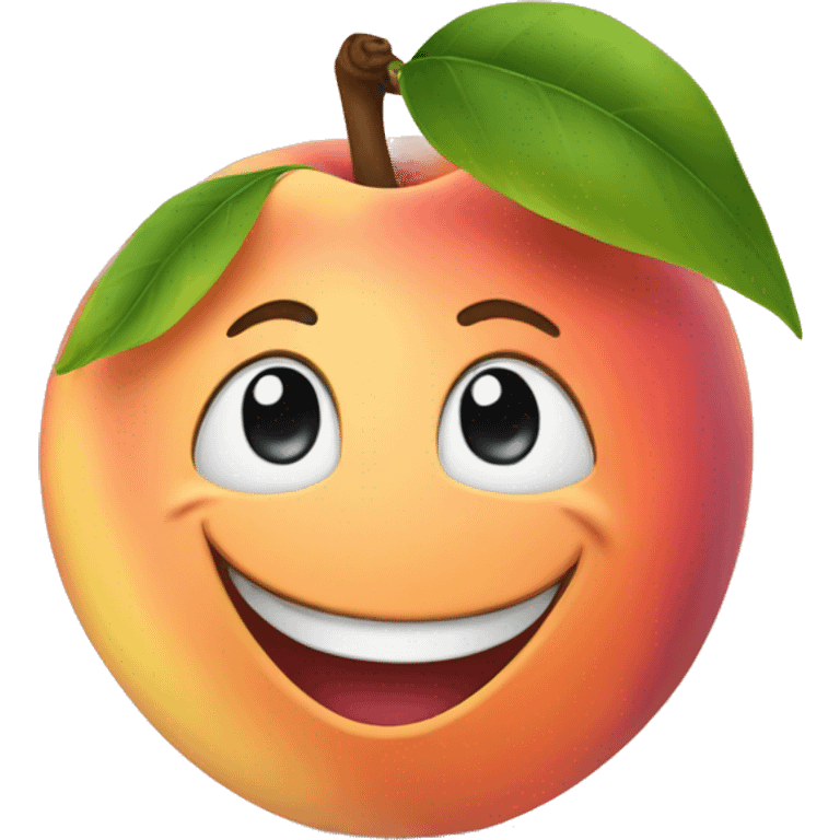 smiling peach emoji