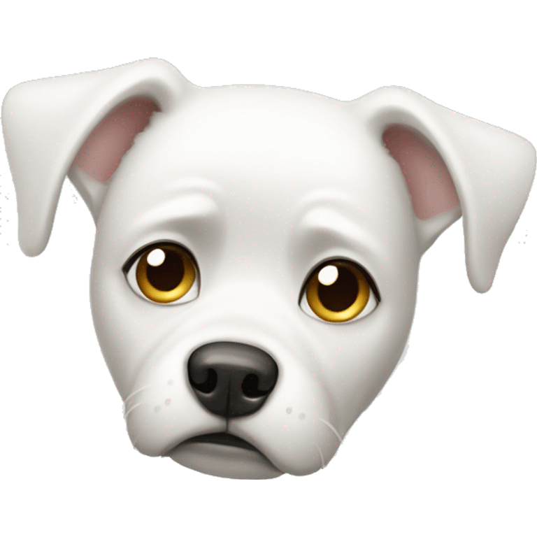 white dog sad face emoji