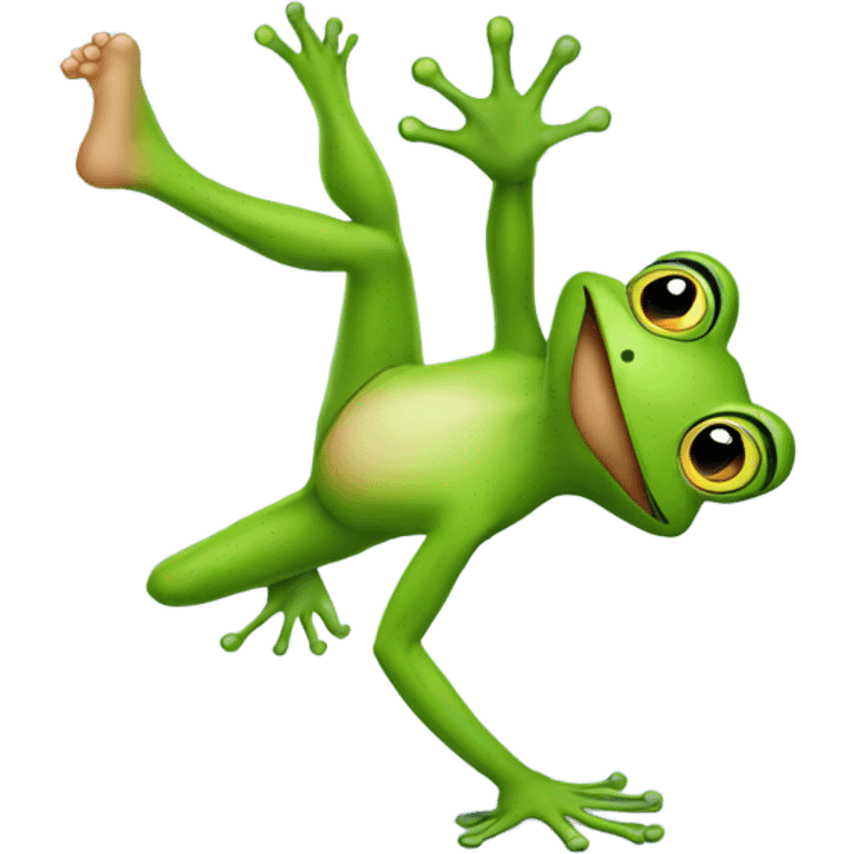 Frog doing a handstand emoji