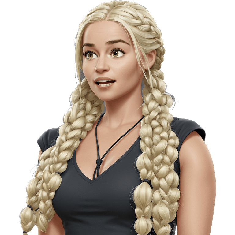 blonde girl with braided hair emoji