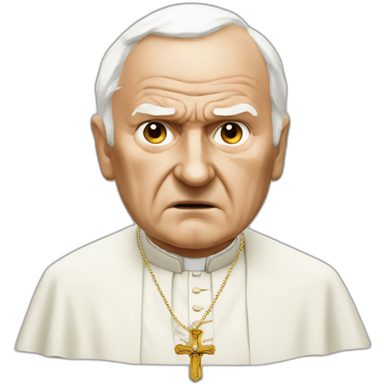 john paul II angry emoji