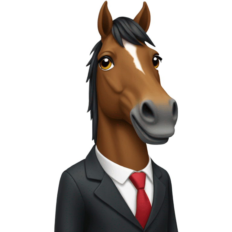 Horse in a suit emoji