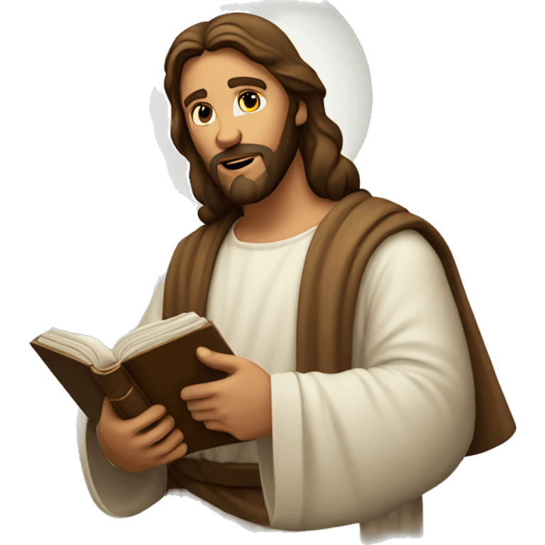 Jesus holding bible emoji