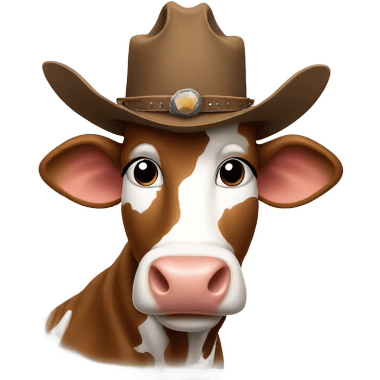 Cow with cowboy har emoji