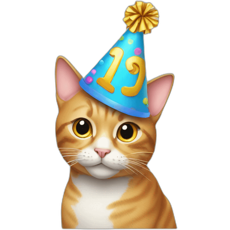 cat with a party hat emoji