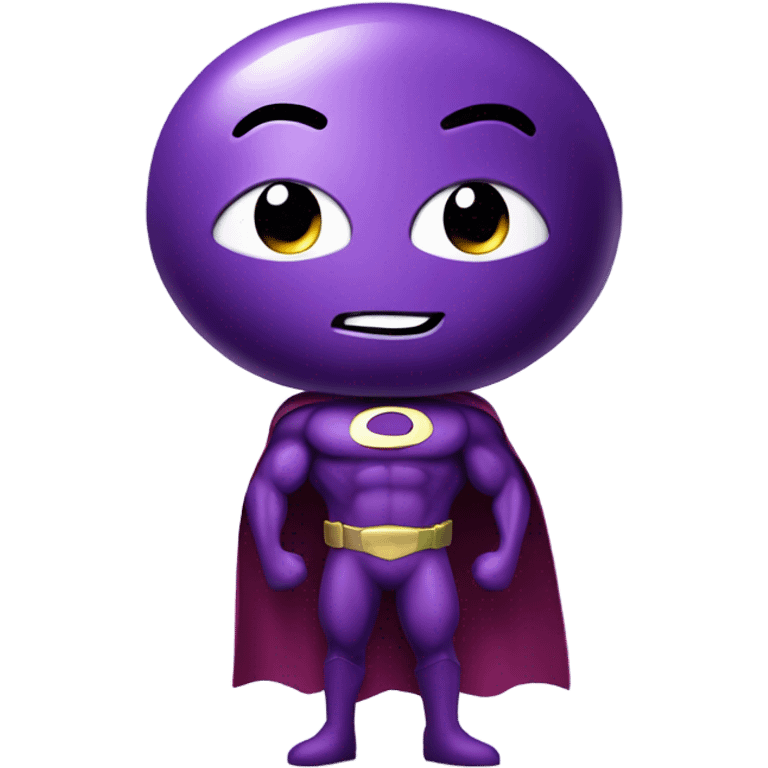 Eggplant superhero emoji