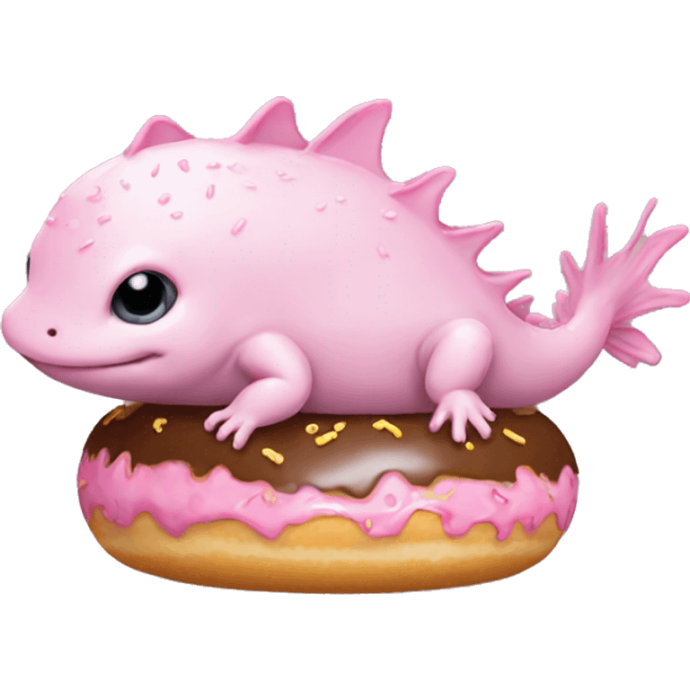 axolotl with a donut emoji