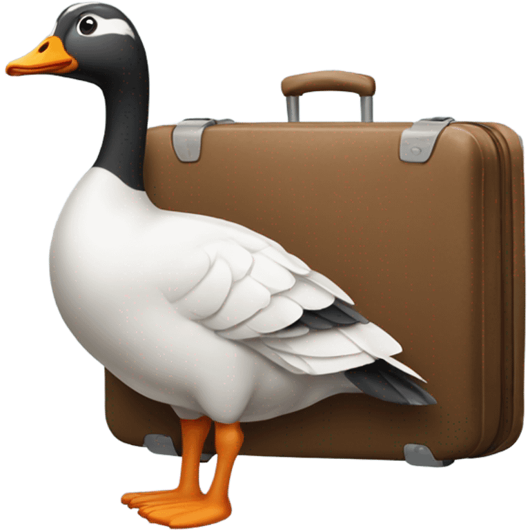 Goose with suitcase  emoji