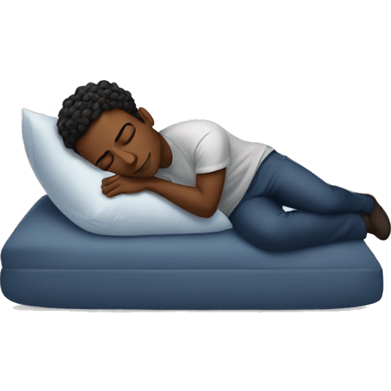 attractive black man with twists sleeping on pillow emoji