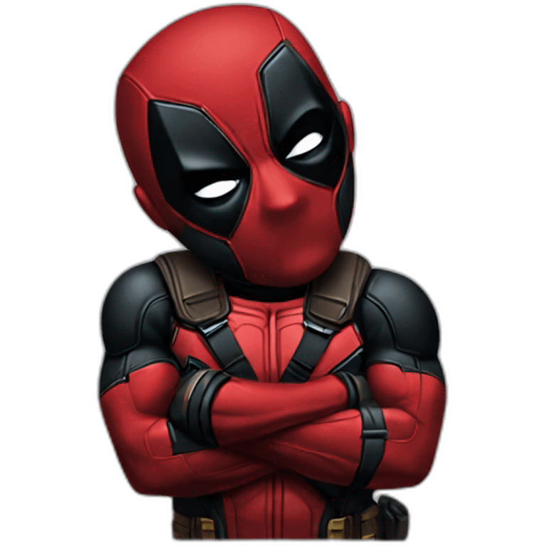 Black deadpool crying emoji