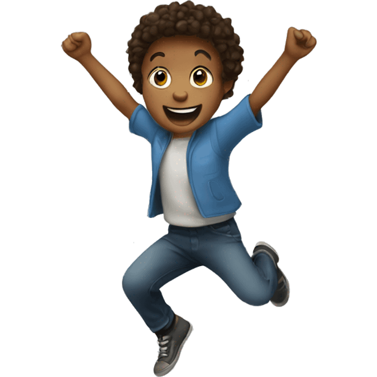 a jumping child emoji