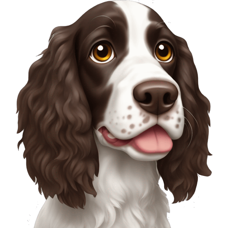 Liver tri color springer spaniel emoji