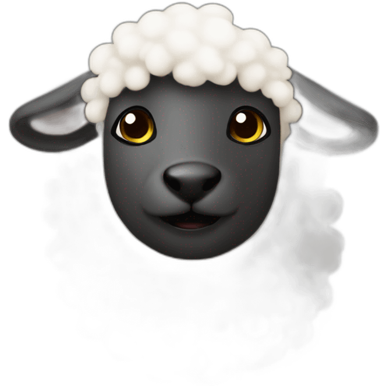 Lamb black face whistle emoji