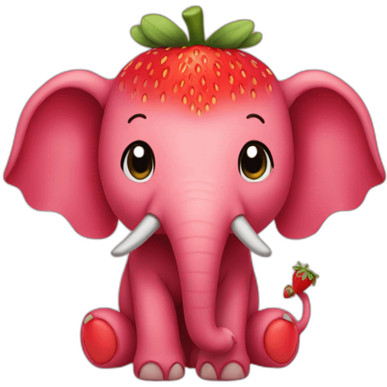 strawberry elephant emoji