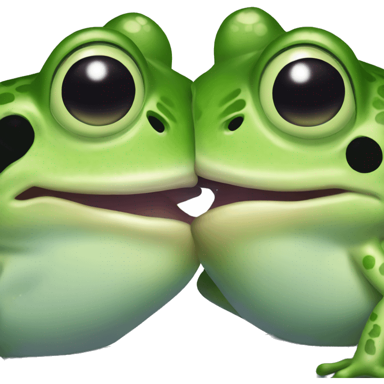 frogs kissing emoji