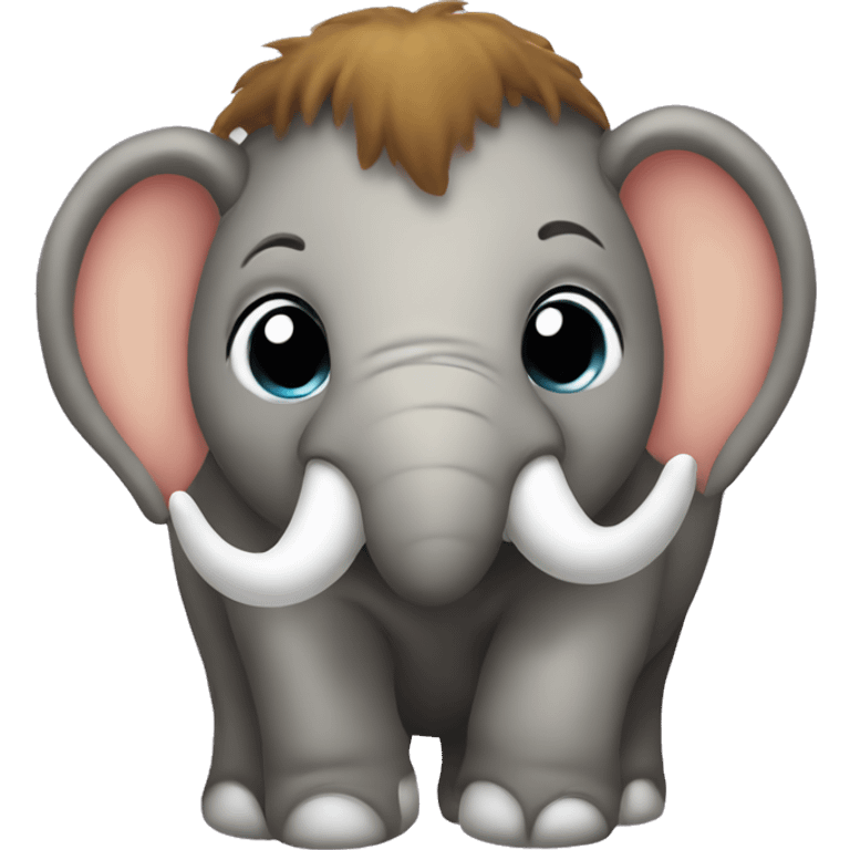 Cute baby mammoth emoji