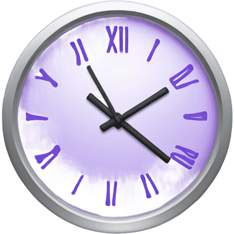 Lavender clock emoji