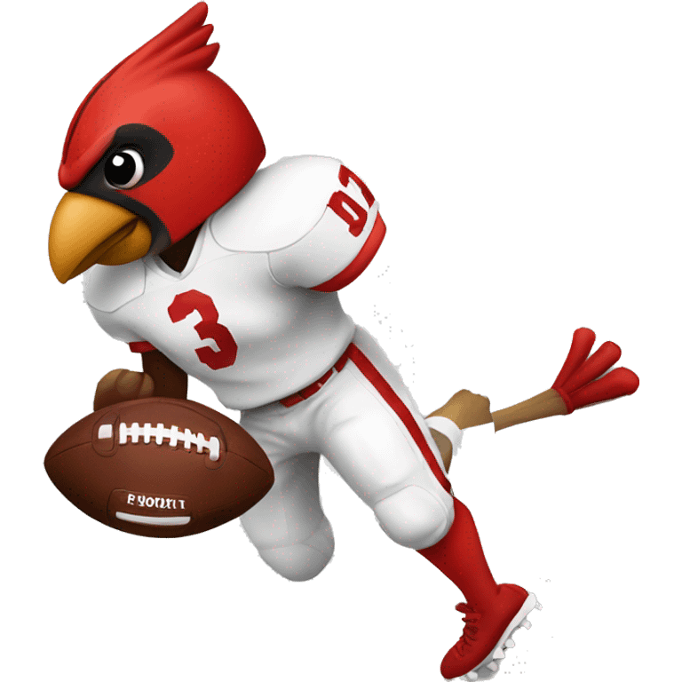 Cardinal playing football emoji