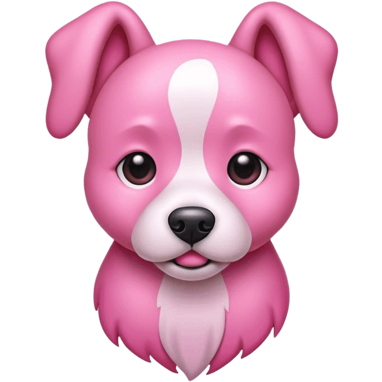 Pink dog emoji