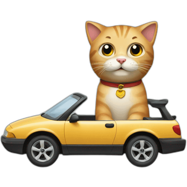 Cat drive car emoji