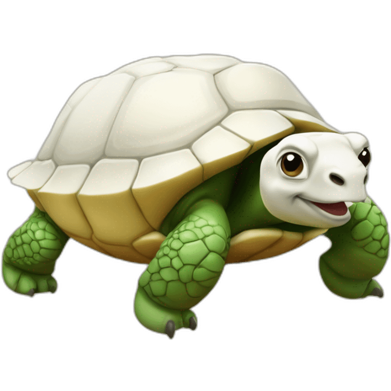 Une chèvre sur une tortue emoji