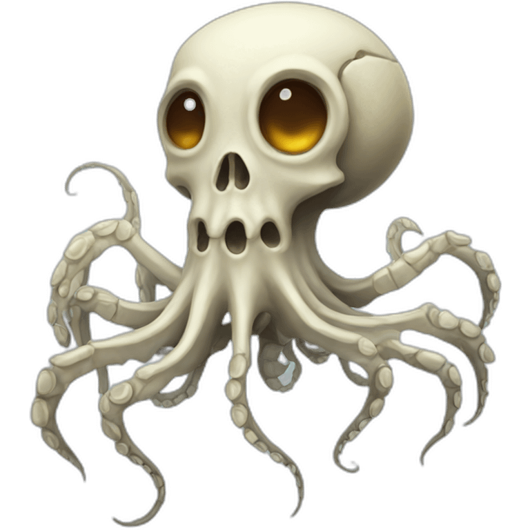 Skeleton octopus emoji