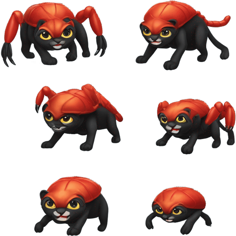 Panther dressed as a crab  emoji