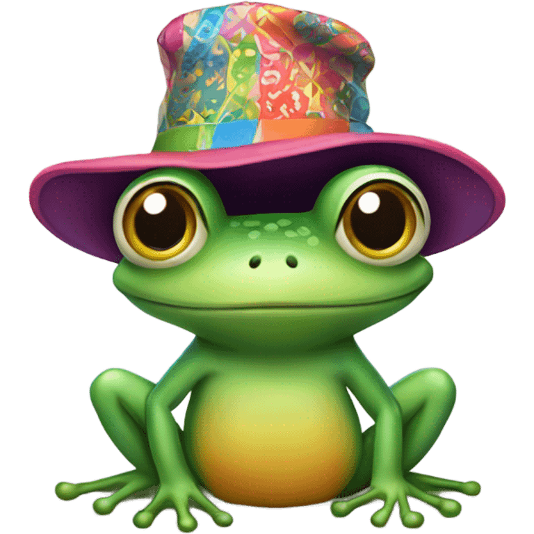 frog with hat  emoji