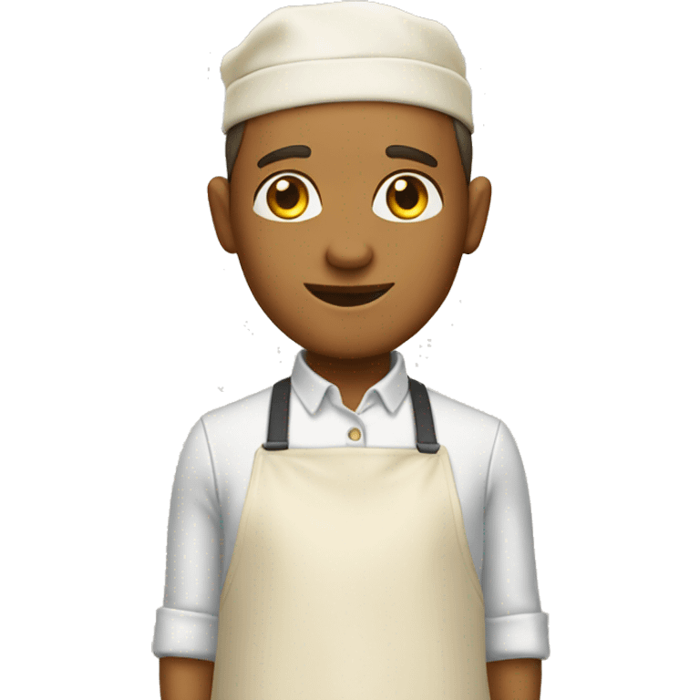 Cream apron emoji