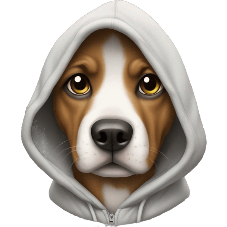 Dog wearing a hoodie emoji