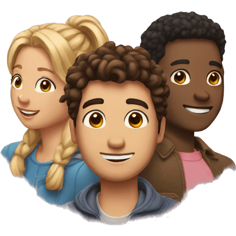 Five friends emoji