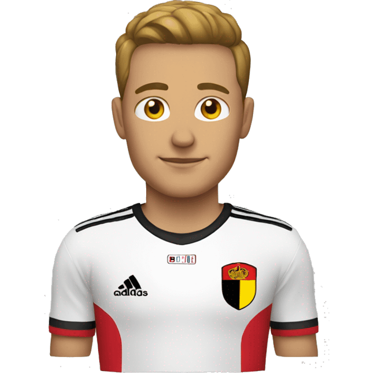 a man with Belgium football jersey emoji