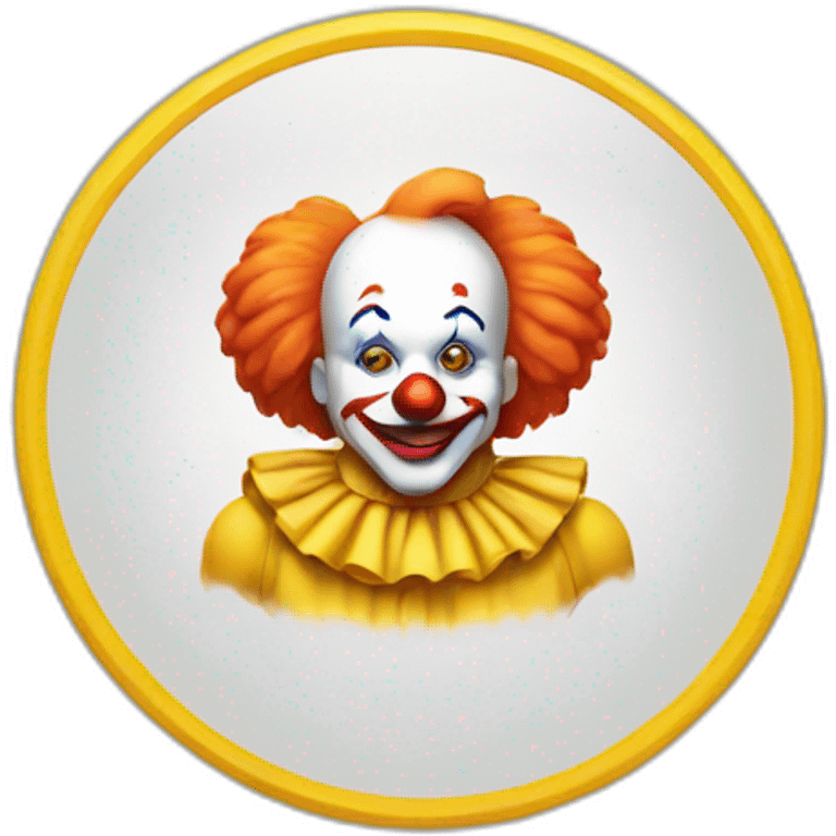 yellow circled clown emoji