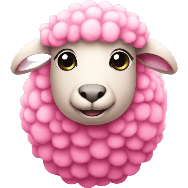 Cute Pink sheep emoji