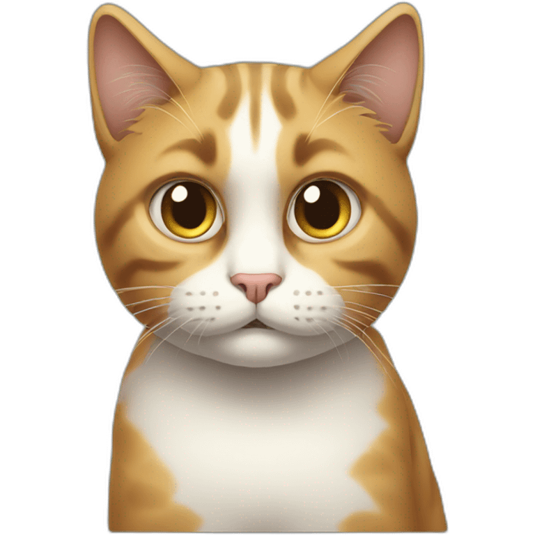 Skeptical cat emoji