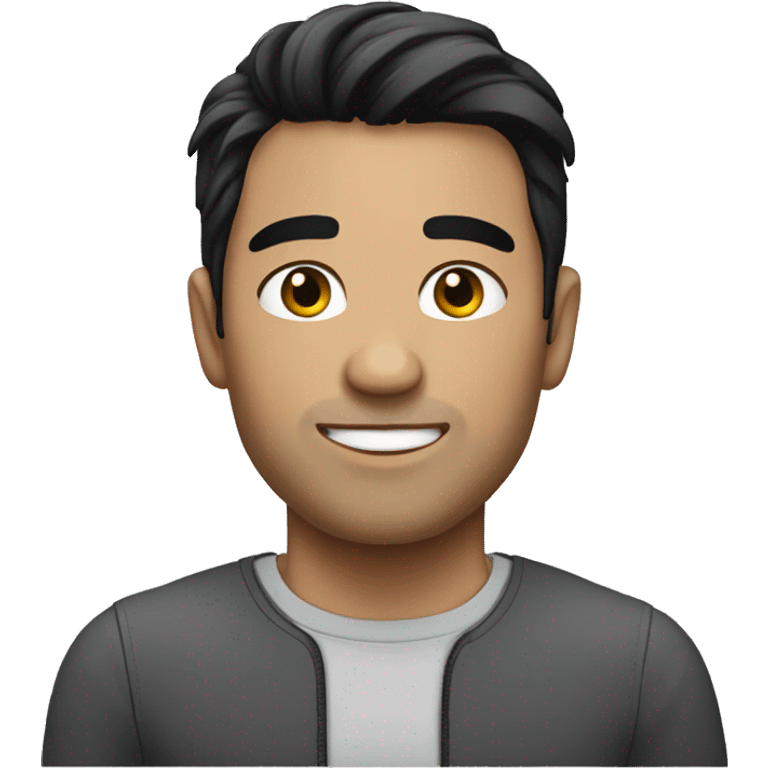 Australian male with black hair working on desktop   emoji