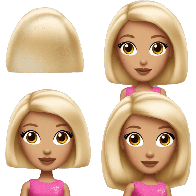 Barbie with black hair emoji