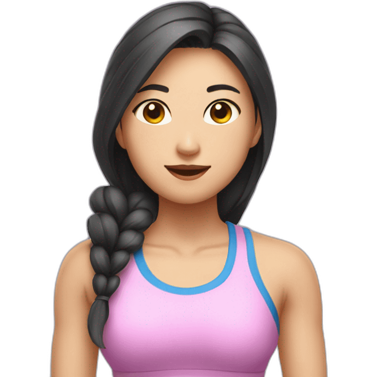 Gym Asian girl emoji