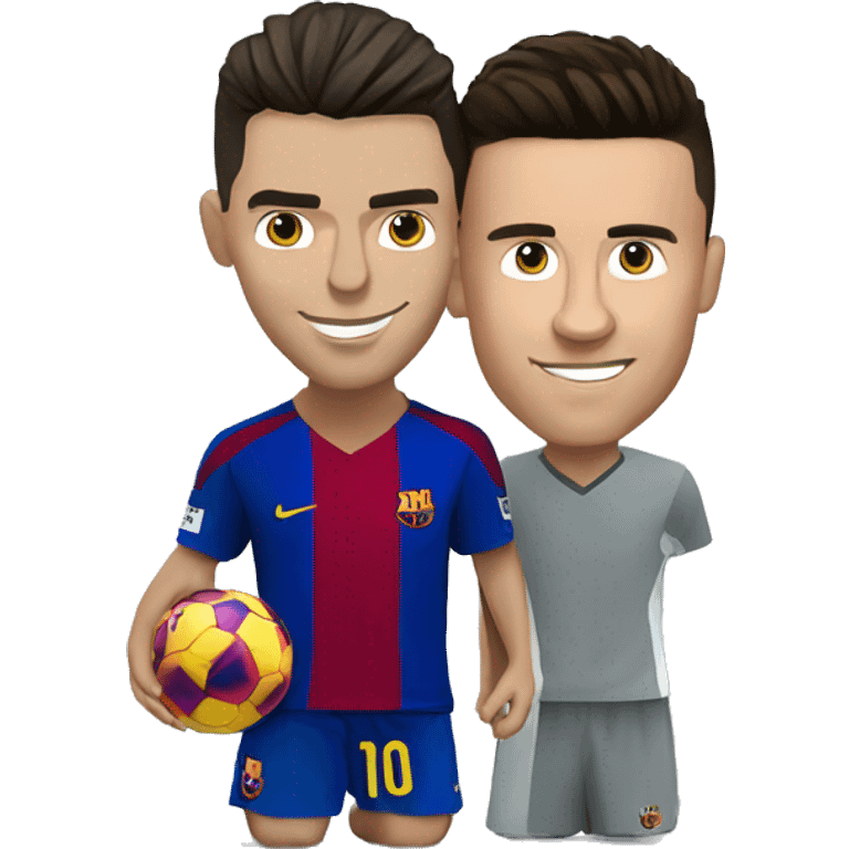 ronaldo with messi emoji