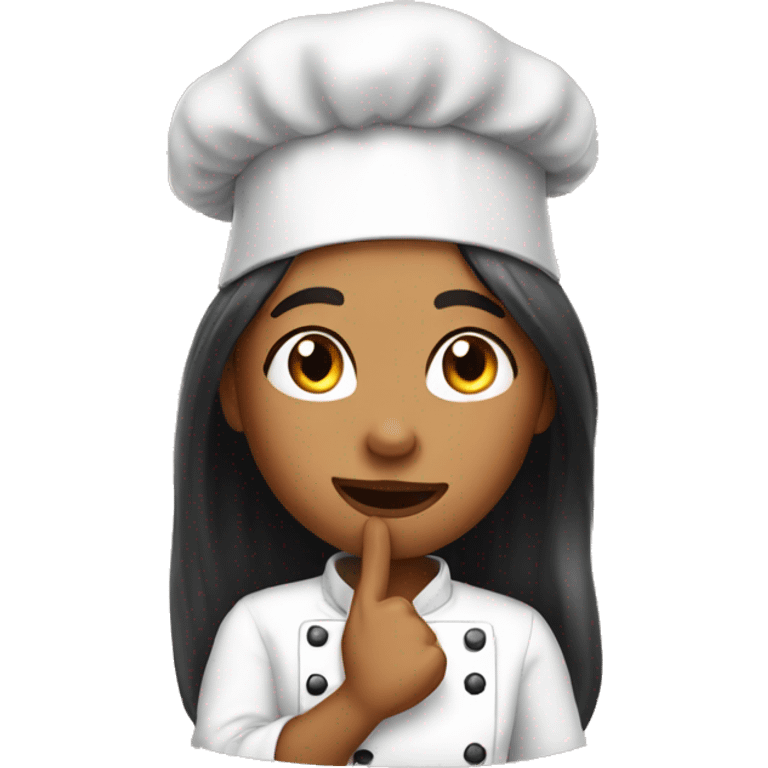 Girl saying okay chefs kiss emoji